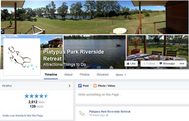 Platypus Park Riverside Retreat facebook